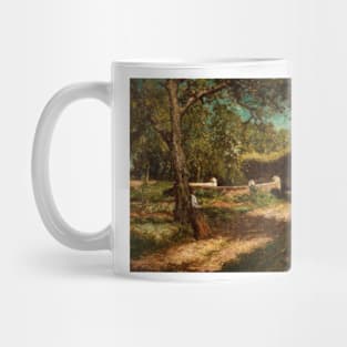 Animated Landscape of Small Characters by Adolphe Monticelli Mug